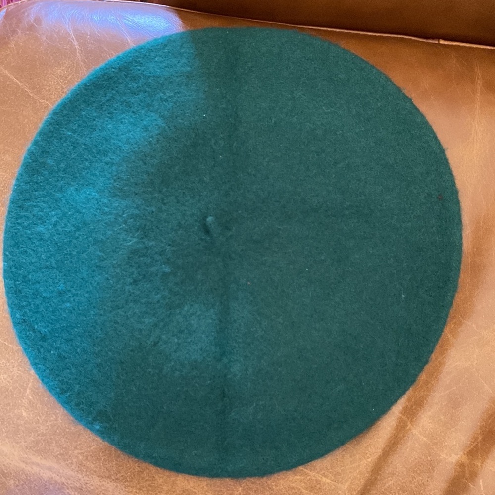 Emerald Green 100% Wool Beret